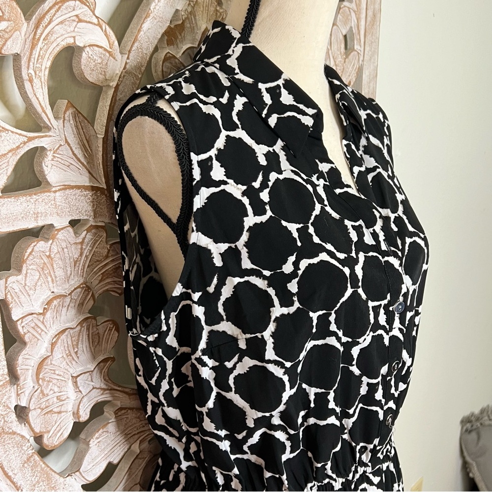 Alfani Black And White Patterned Button Front Shi… - image 3